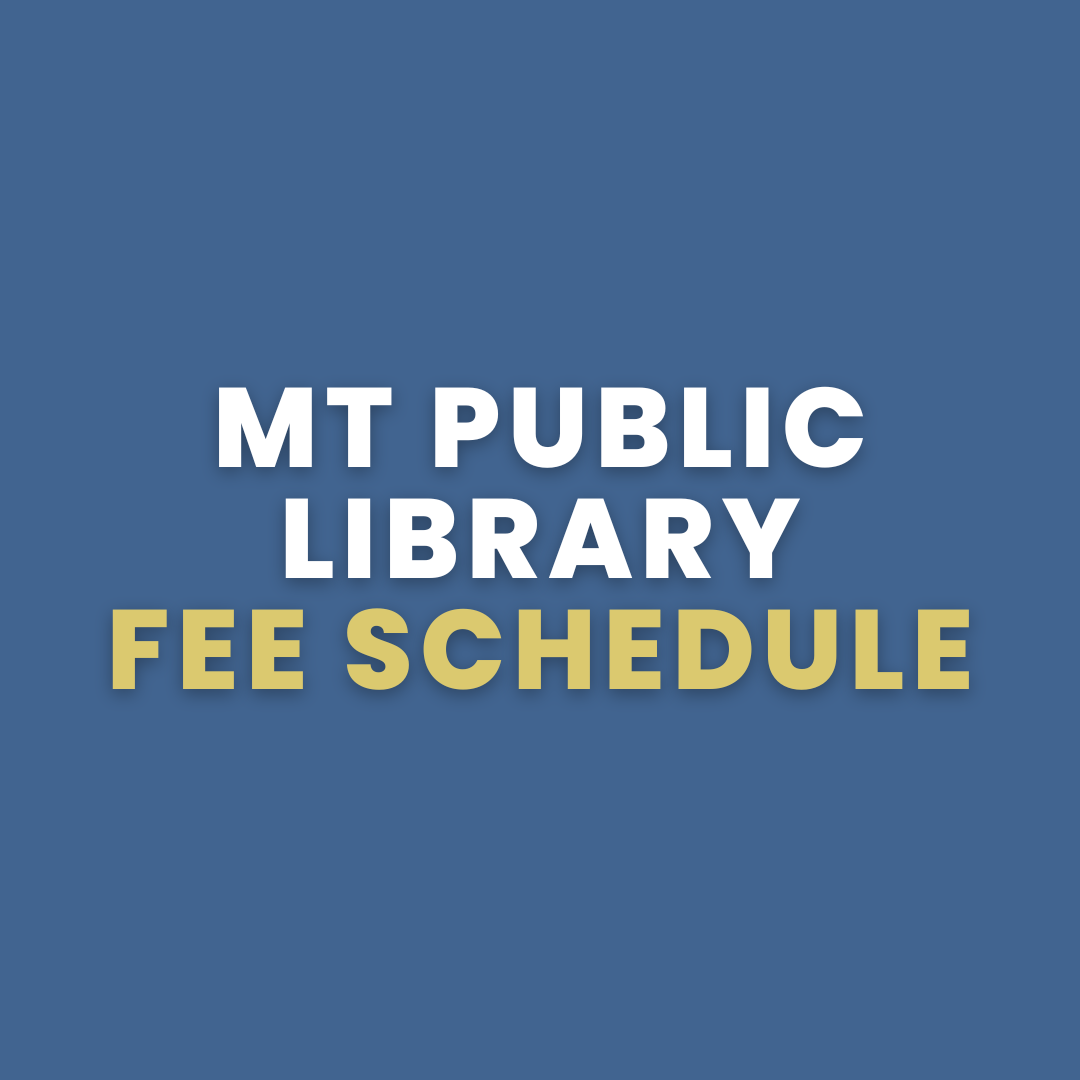 MT Public Library Fee Schedule 2025