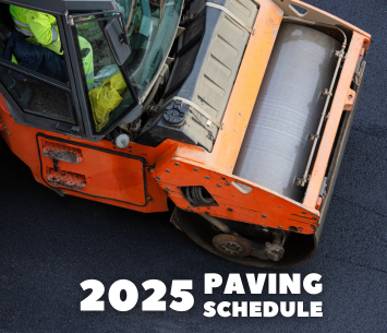 Website News - 2025 Paving Schedule