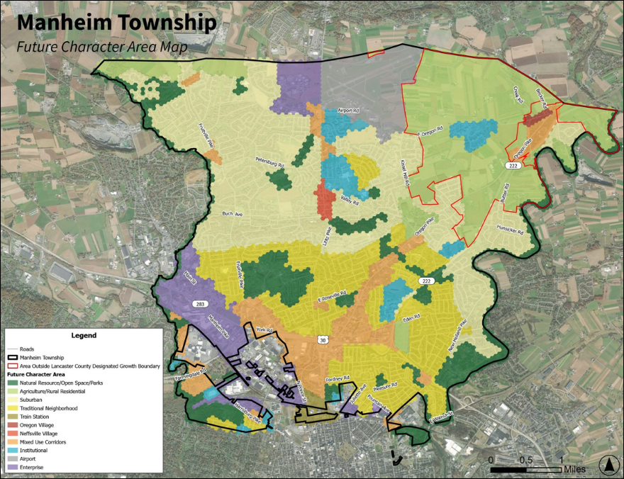 Manheim Township Future Character Area Map